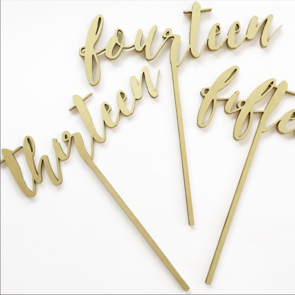 Calligraphy Script Table Numbers 1-12 - Picture 2 of 3